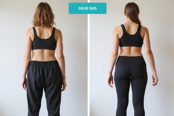 Conceptual 'before and after' image for weight loss